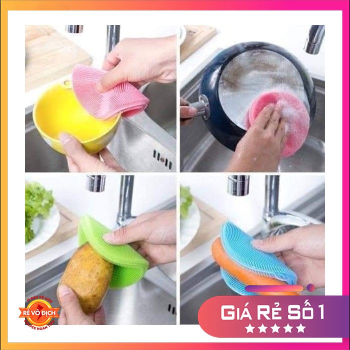 Miếng Rửa Chén Bát Silicon - Dụng Cụ Vệ Sinh - Thiết Bị Bếp - Vệ Sinh BátChén
