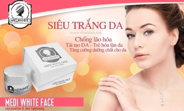 Kem Medi white Face trắng da chống Lão hoá
