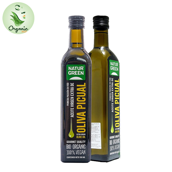 Dầu oliu nguyên chất hữu cơ Natur Green Organic Olive Oil 500ml