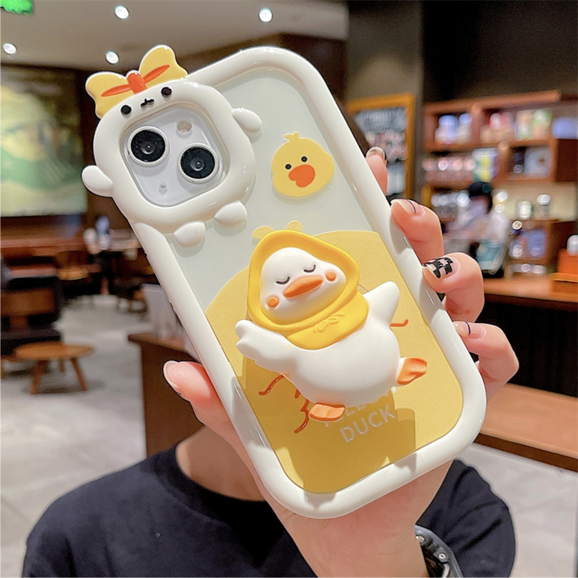 Ốp Lưng Nơ Trong Suốt - Beautiful Yellow Duck