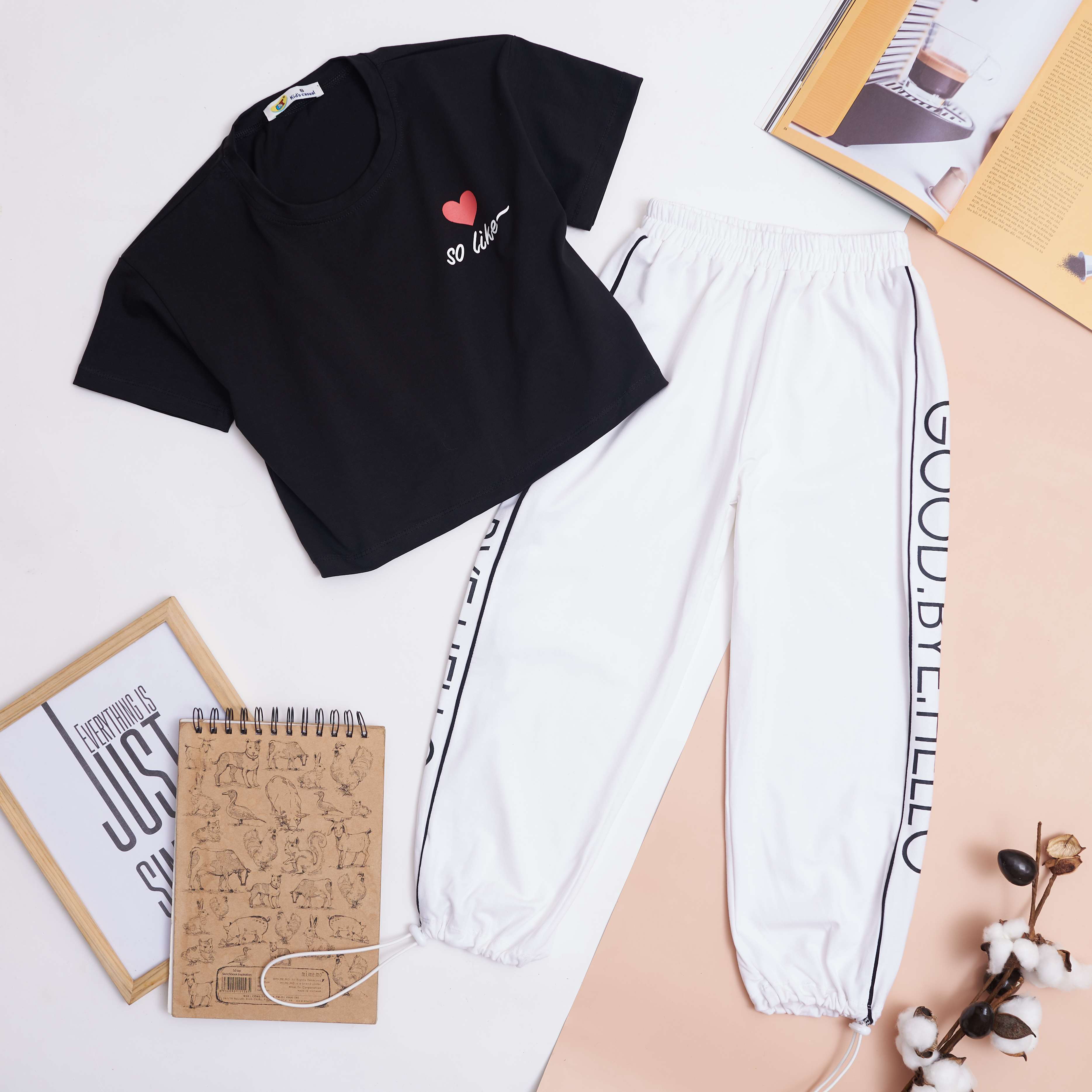 SIÊU HOT NGÀY HÈ_LOVE LIKE_ QUẦN JOGGER ÁO T_SHIRT NĂNG ĐỘNG CÁ TÍNH ĐẾN TỪ RUBYKIDS DÀNH CHO CÁC BÉ TỪ 15KG - 50KG