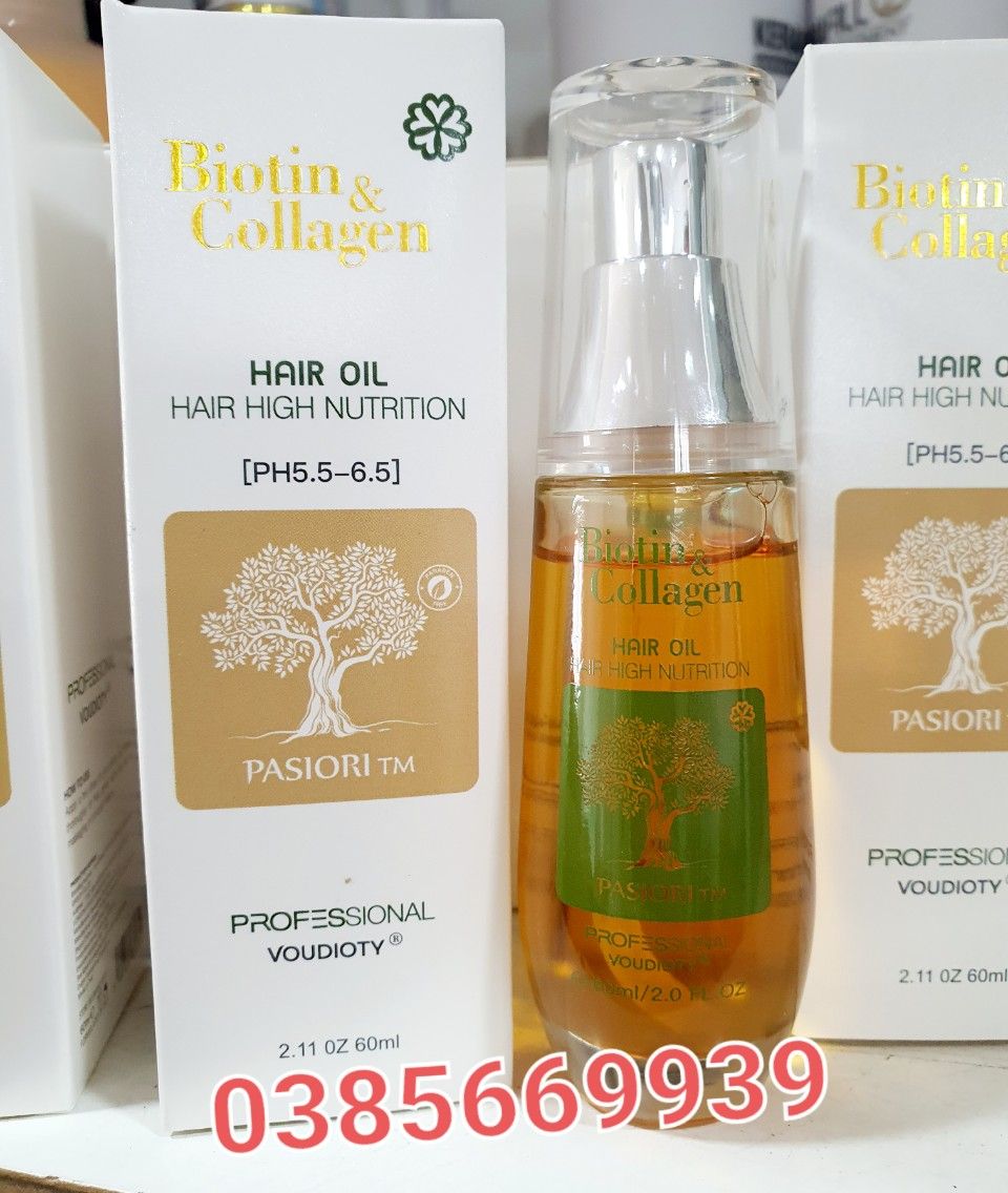 Tinh dầu dưỡng bóng mượt tóc biotin & collagen serum 60ml