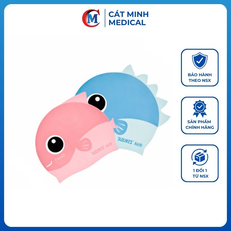 (Chính Hãng Aolikes) Nón bơi, mũ bơi silicone thể thao cho trẻ em Aolikes AL-5011
