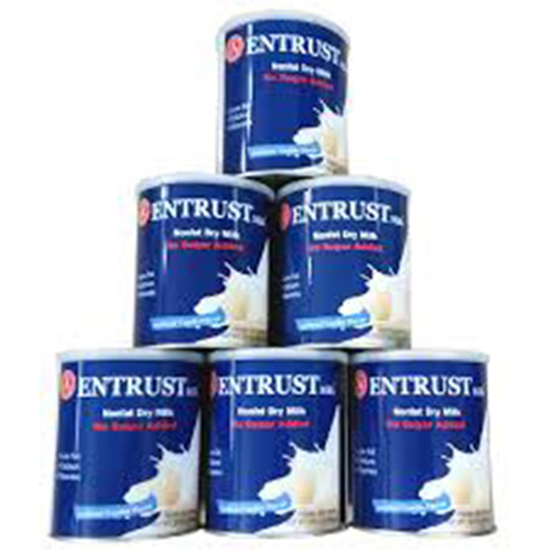 Sữa bột không đường dành cho người tiểu đường Entrust Milk No Sugar Added Vanilla Flovor của Mỹ hộp 400gr