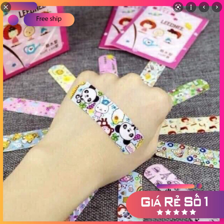Băng dán y tế URGO Cute Hộp 100 miếng, Băng Gâu Dễ Thương XẢ LỖ THU HỒI VỐN