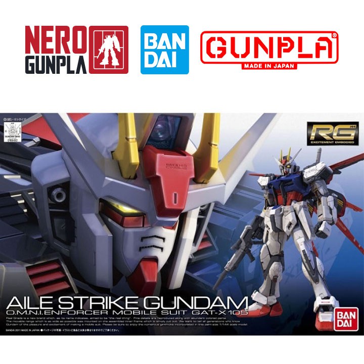 Mô hình lắp ráp bandai gunpla rg 1/144 aile strike gundam