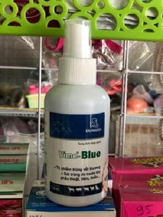 Phun xịt vết thương-Sát trùng da Vime-Blue chai 100ml