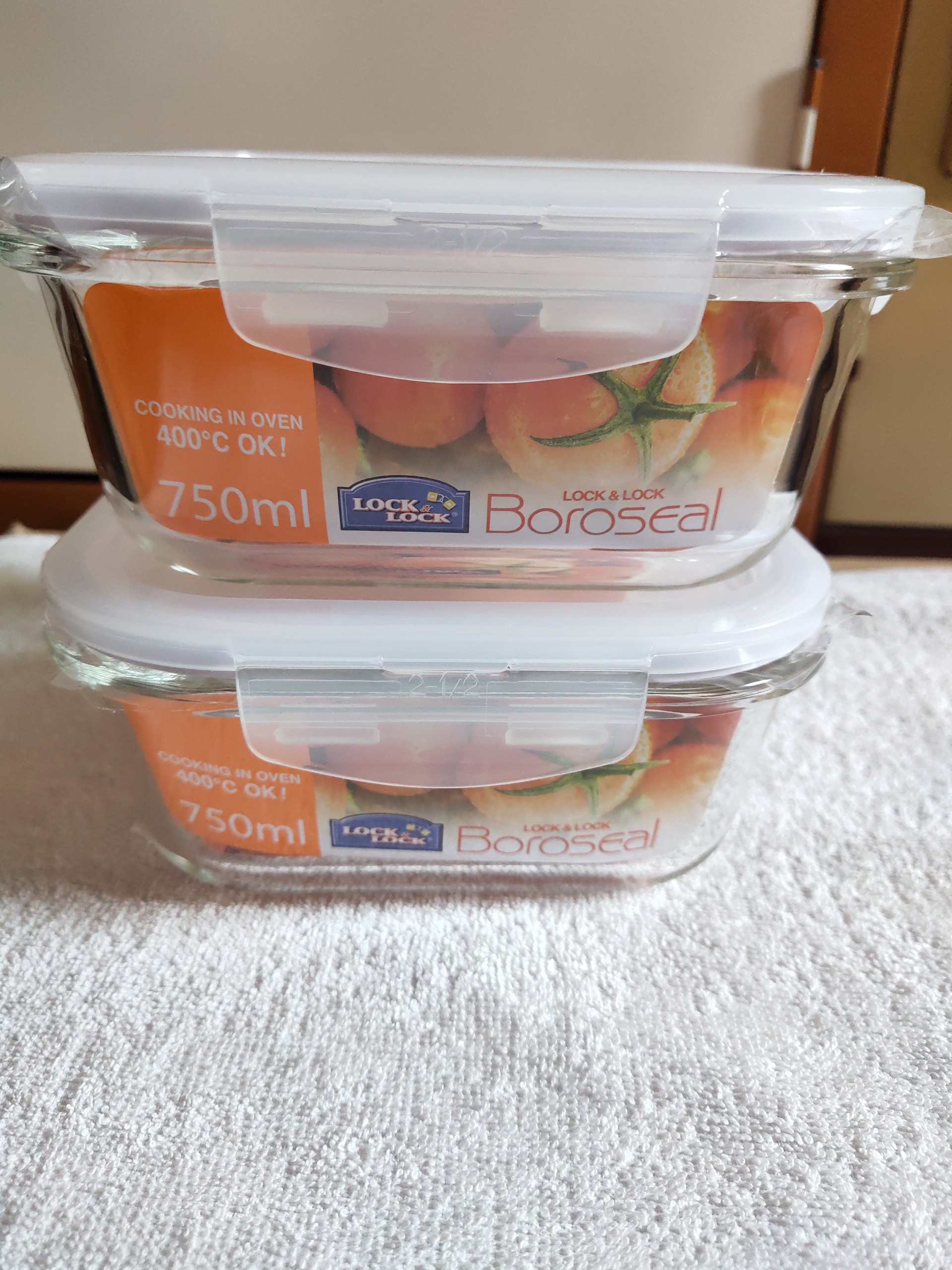 Bộ 2 hộp thuỷ tinh vuông Lock&Lock chính hãng 750ml LLG224, hộp thủy tinh chịu nhiệt