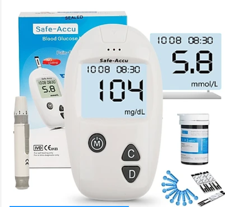 Máy đo tiểu đường Safe-Accu chính hãng TẶNG 50 TEST + KIM