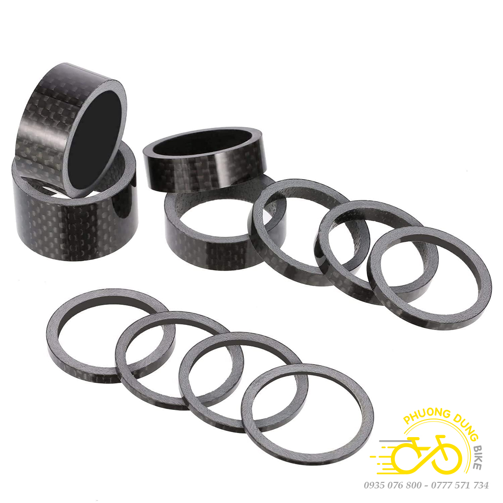 Vòng chêm cổ xe đạp Carbon 3mm 5mm 10mm