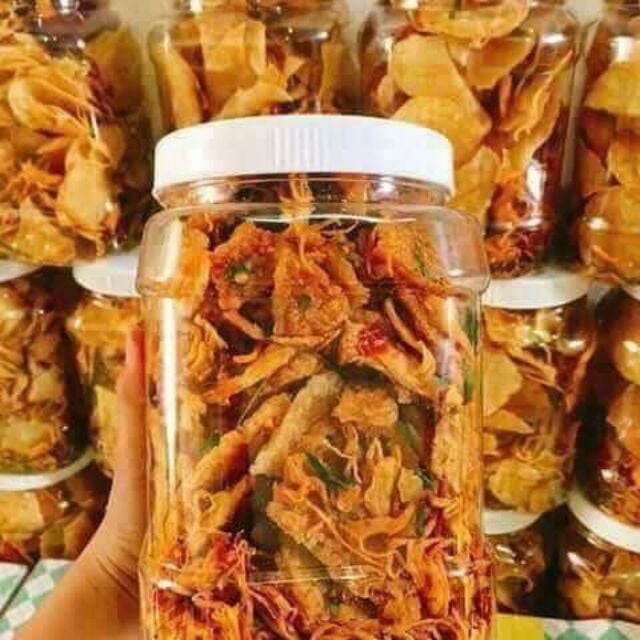 HỦ TO 500G Cơm cháy lắc Khô gà ngon, giòn, chất lượng, rẻ, sỉ, dạo, ăn vặt, ăn liền, ăn là ghiền, combo, mứt, hot, tết, nhà làm, nguyên liệu, làm bánh, nấu ăn