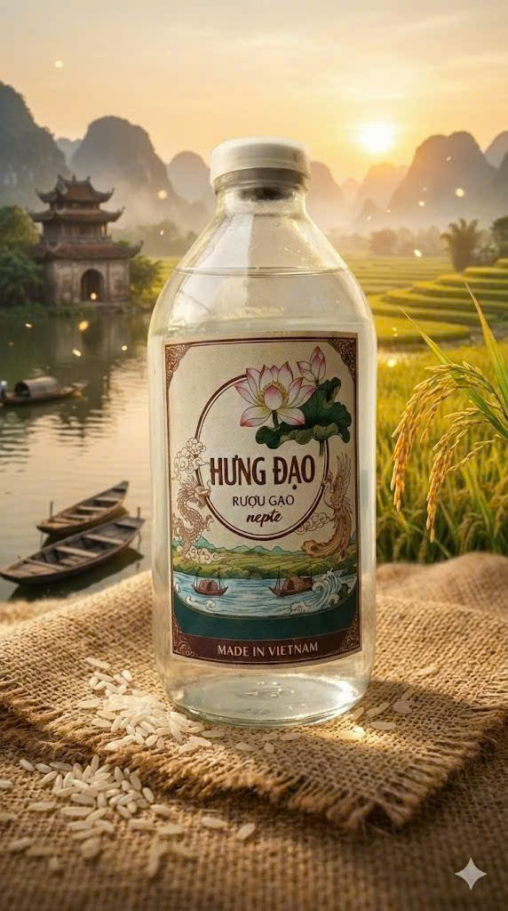 Rượu đế Hưng Đạo 500ml quốc túy Việt