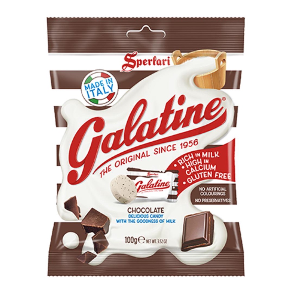 Kẹo Sữa Vị Socola, Galatine, Chocolate Milk Candy, 3.52 oz 100g