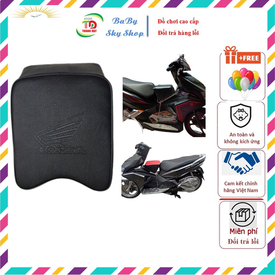 Nệm ngồi xe máy em bé - xe số, xe ab, pcx , yên nệm, không tựa,có gác chân,an toàn cho bé