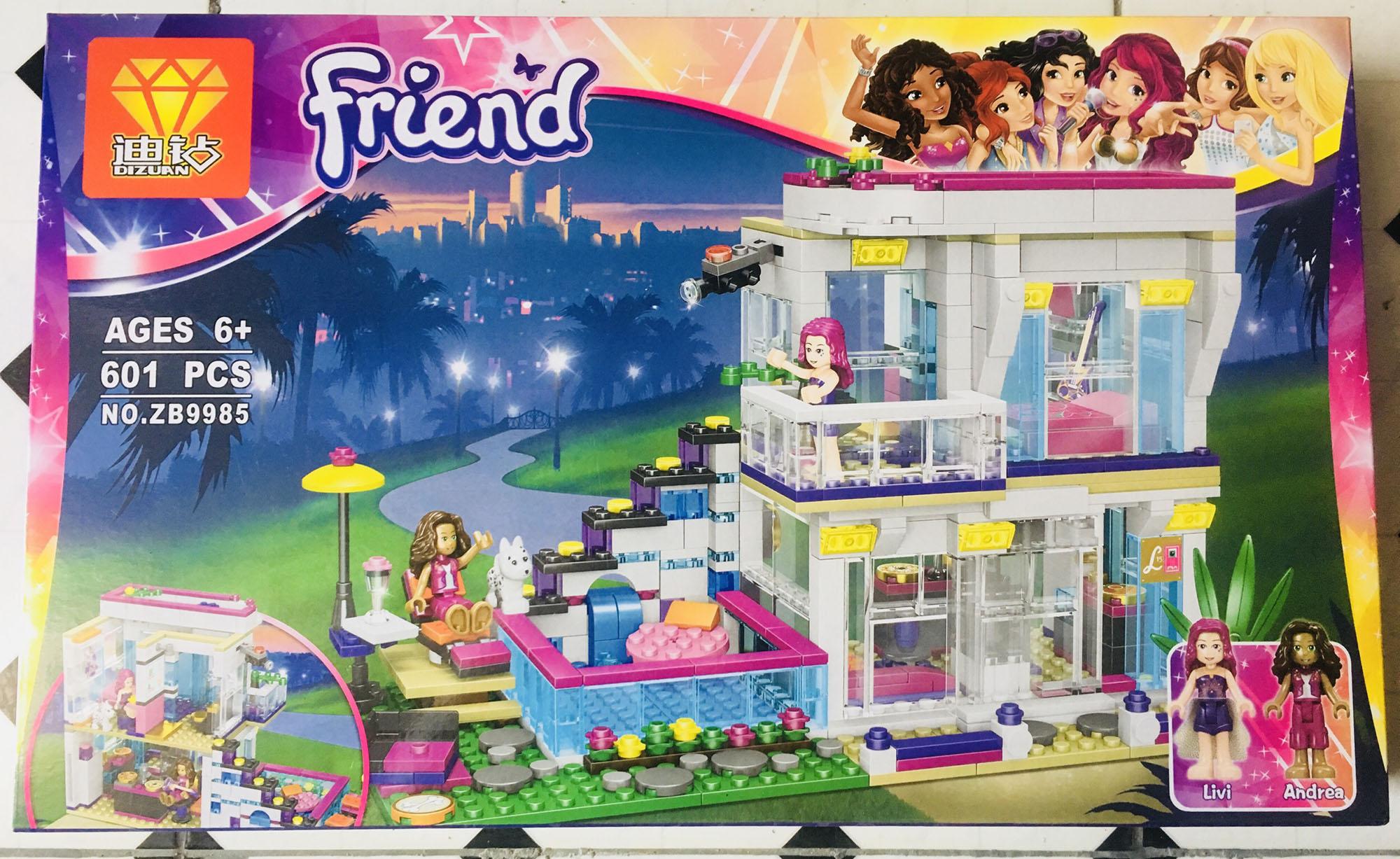 Bộ lego Friend biệt thự sang chảnh cho bạn gái (601 chi tiết)