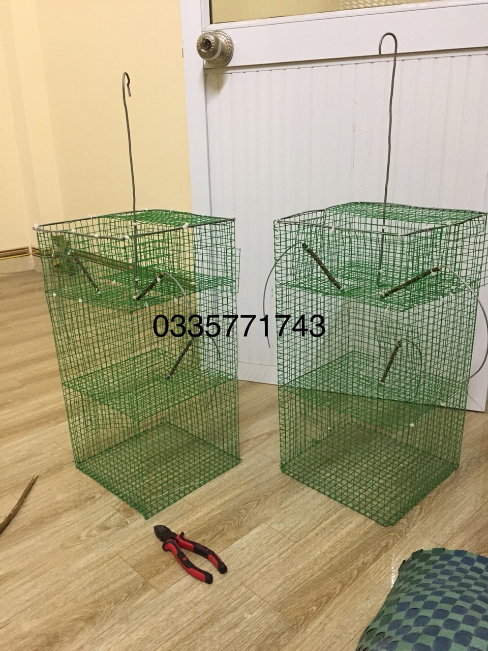 lồng bẫy chim tự động khuyên, sâu, chào mào, chim sẻ, chim chích,..
