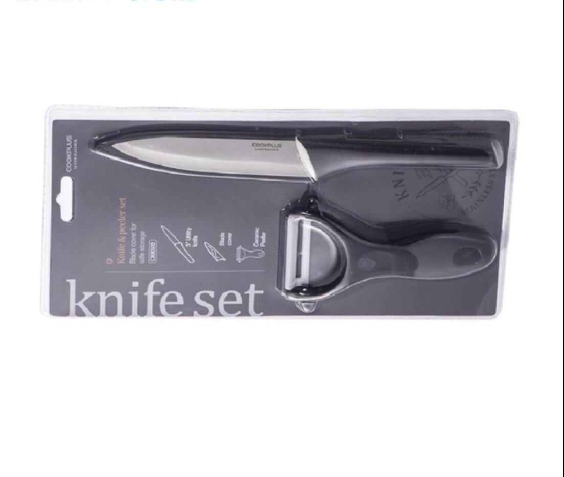 Bộ dao thép và nạo sứ lock&lock cookplus ckk502