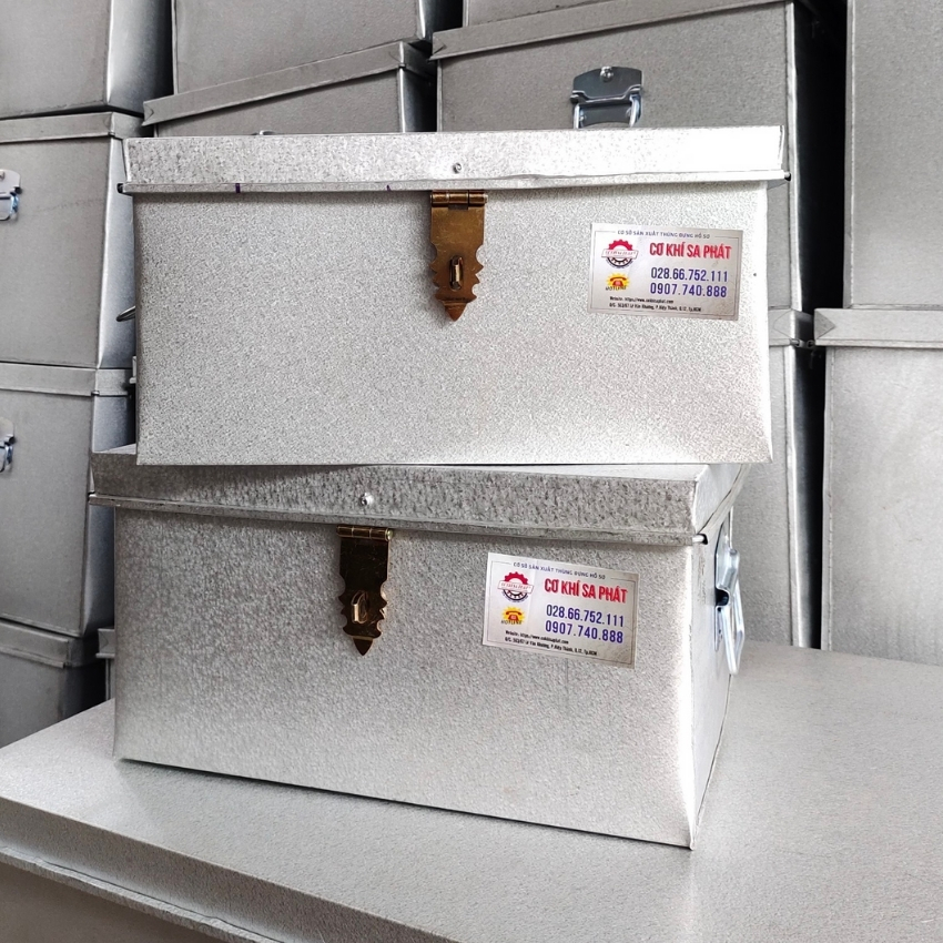 [RẺ VÔ ĐỊCH] Thùng đựng hồ sơ văn phòng giá rẻ, Hòm tôn đựng tài liệu (KT 40 x 30 x 20 cm)