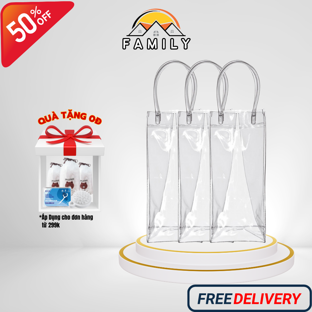 Túi đựng bình ly cốc trong suốt, túi đa năng trong suốt đẹp