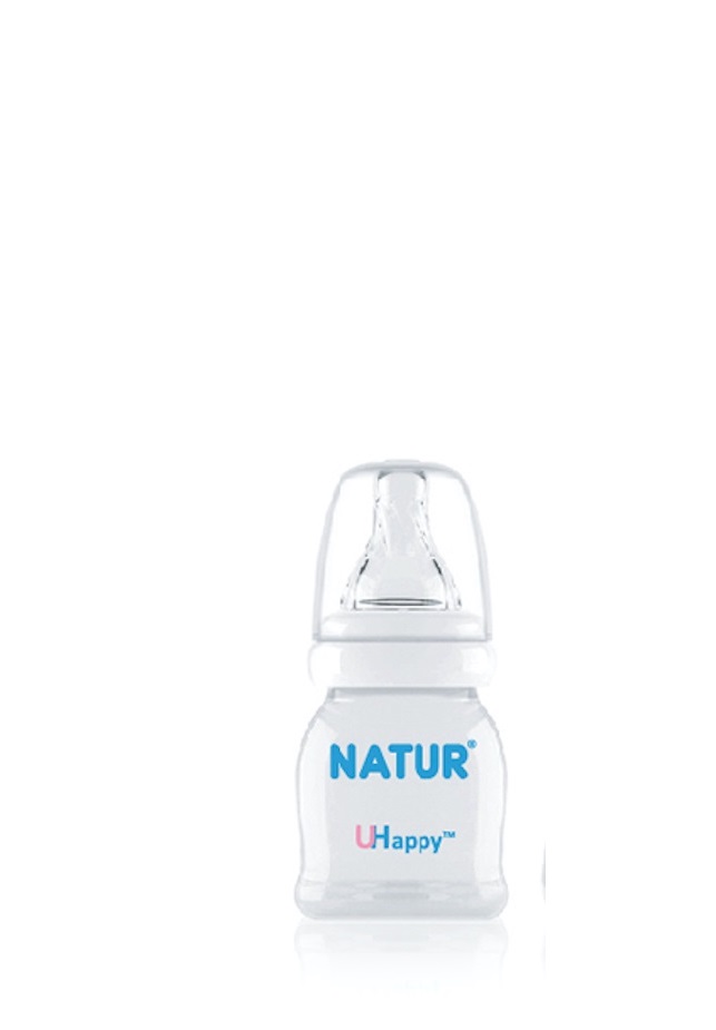 Bình sữa với núm nhiều tia chống sặc Natur Thái Lan cổ thường 60ml