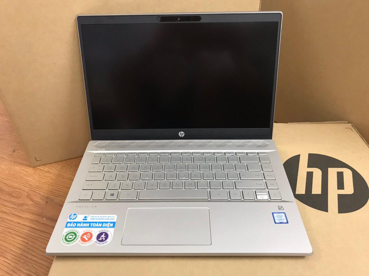 Hp pavilion 14-ce2036tu core i3 8145u 4g ssd256 vga uhd màn 14.0 full hd màu vàng - hp việt nam new fullbox- tặng túi + chuột không dây