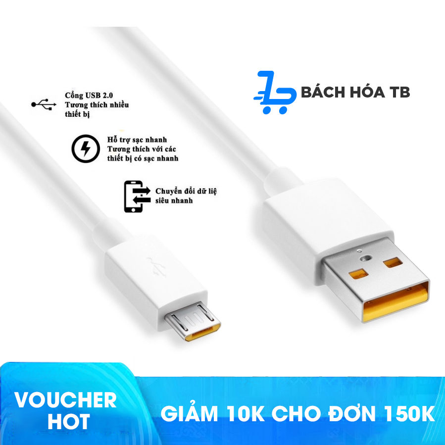 Cáp sạc micro usb 6a , 2.0 . day sạc nhanh ss micro