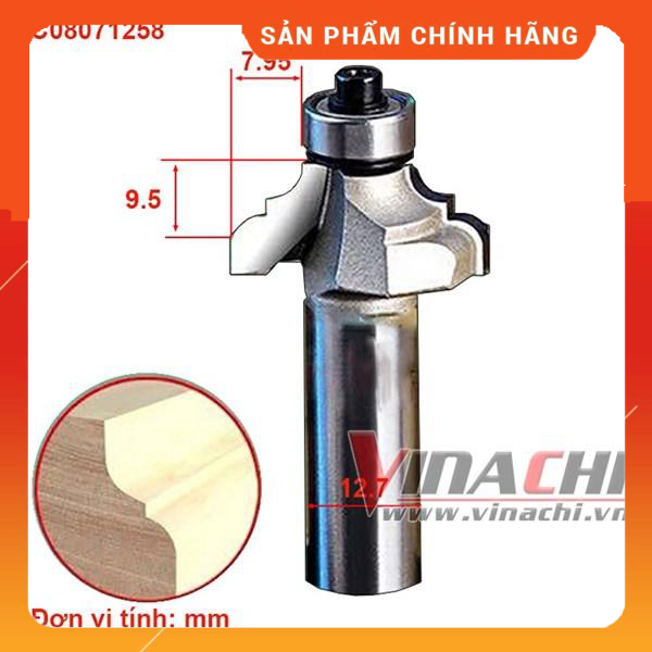 Mũi phay chỉ cửa cong Tideway AC0807
