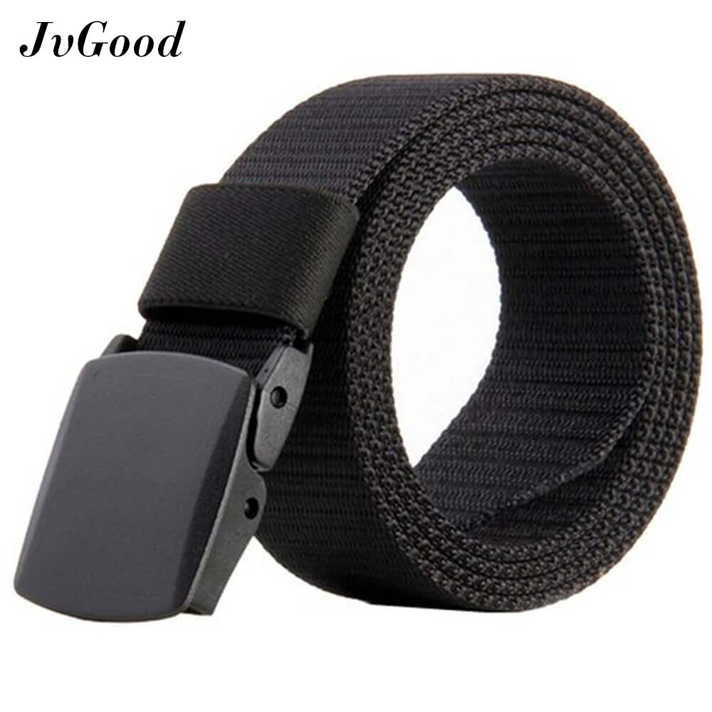 Thắt lưng vải khóa nhựa JvGood dành cho nam thiết kế nam tính trẻ trung thoải mái thoáng khí chiều dài 125cm