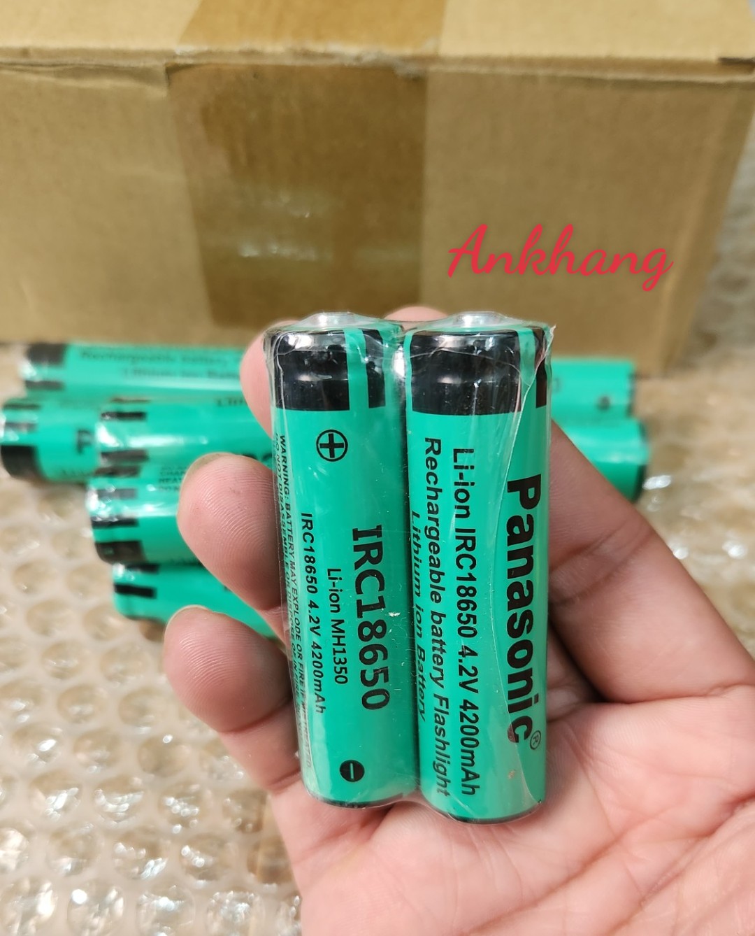 Pin sạc 18650 panasonic 4.2v - 4.200mah đầu lồi - dùng cho quạt sạc, đèn pin, tông đơ...