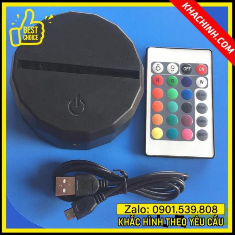 Đế Đèn Led Cảm Ứng Điều Khiển từ xa 3D, Chân Đế Đèn cho Đèn Ngủ LED Nhiều Màu Sắc,Đế đèn Mica, Đế Đèn Led Trang Trí... - Nhận làm Đèn THEO YÊU CẦU
