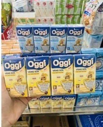 Thùng 48 hộp sữa oggi pha sẵn vị va ni, váng sữa 110ml