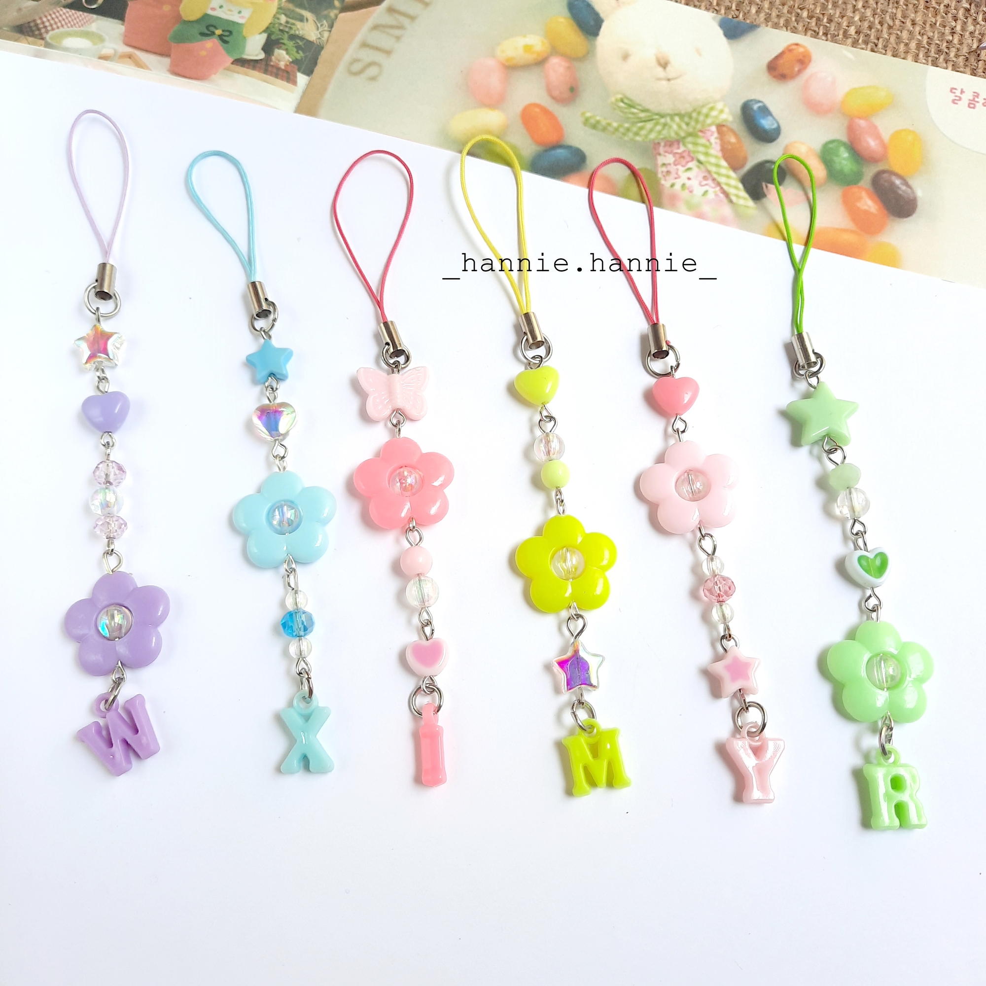 🌈 CẦU VỒNG 🌈 - Móc khóa custom chữ pastel trong - Keychain phụ kiện dây treo điện thoại túi xách balo chìa khóa handmade