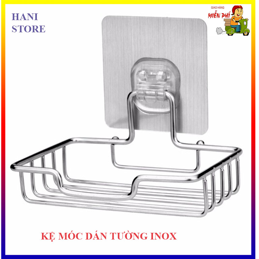 Giá Inox 304 Đựng Xà Bông Tắm HANI STORE DT01 Khay Dán Tường Nhà Tắm, Kệ Để Đồ Phòng Tắm Tiện Lợi Lắp Đặt Dính Tường Không Cần Khoan
