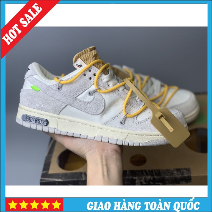 Giày sneaker sb dunk x off white 39/50, giày thể thao nam nữ full phụ kiện