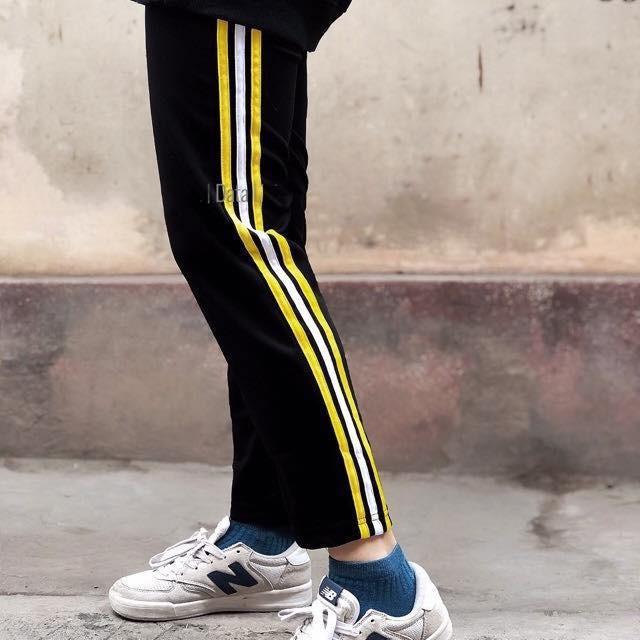 [HCM]Quần Jogger Quần Jogger - 3 line màu vàng đỏ