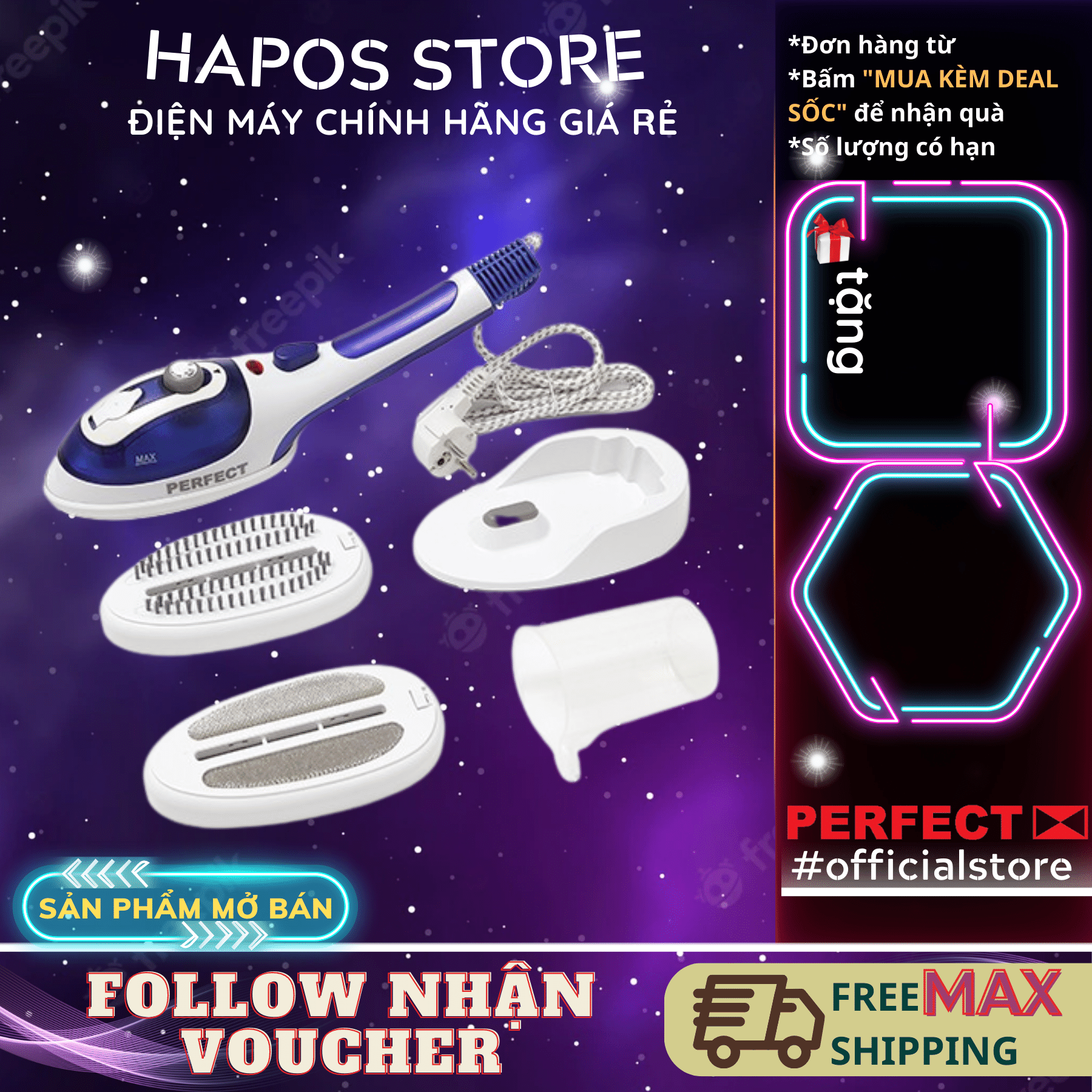Bàn ủi hơi nước perfect pf-jk9518 - hapos