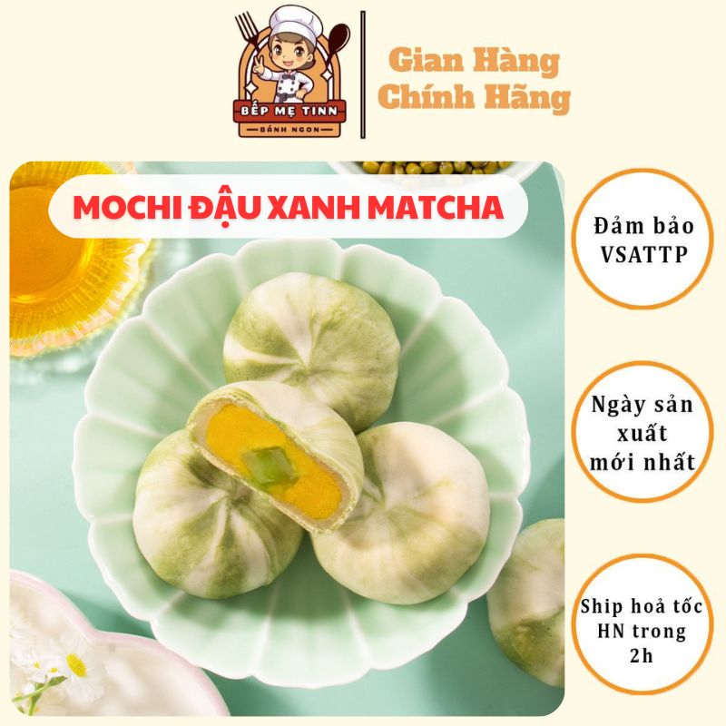  Bánh Mochi Matcha Đậu Xanh Không Đường Mềm Dẻo Thơm Ngon Phù Hợp Với Mọi Người 