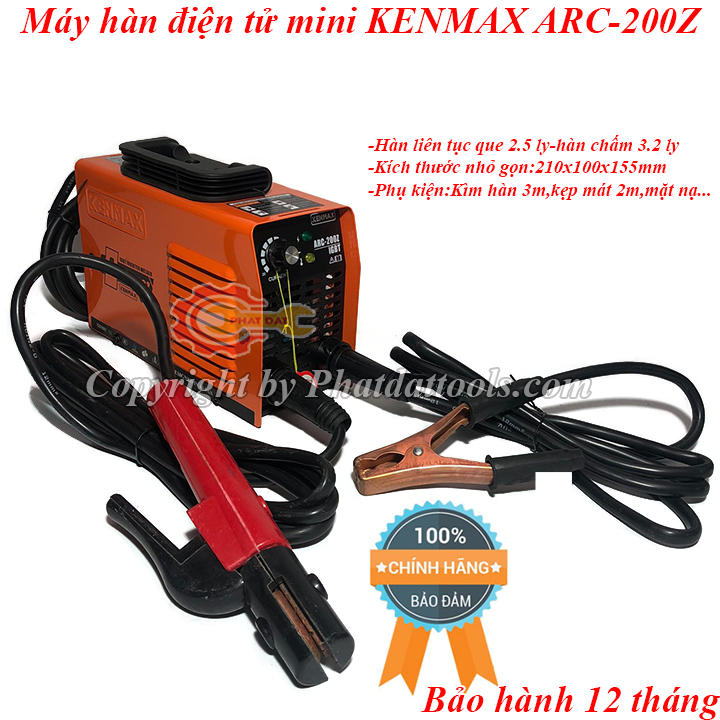 Máy hàn điện tử mini KENMAX ARC-200Z-Công nghệ Nhật Bản-Bảo hành 12 tháng