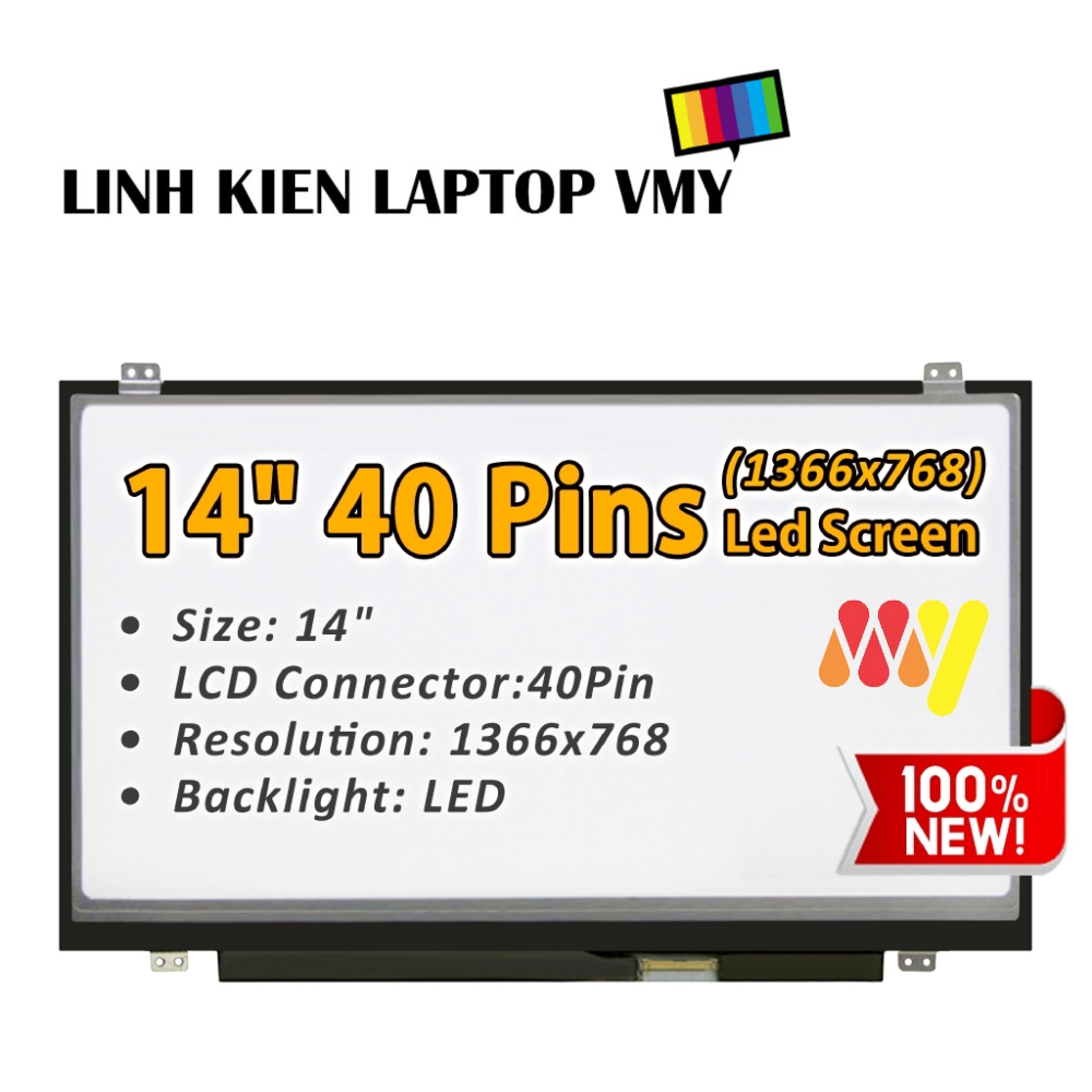 Màn hình laptop hp elitebook folio 9470m hd lcd led new. lcd 14" mỏng 40 pin hd new 100%