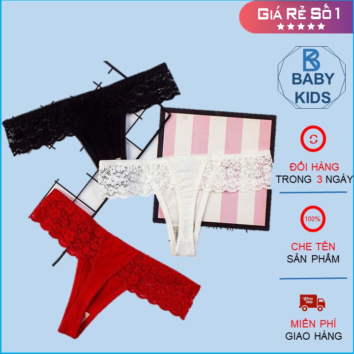 Quần lót nữ, combo 5 quần lọt khe ren sexy 9786, quần lọt khe phối ren gợi cảm