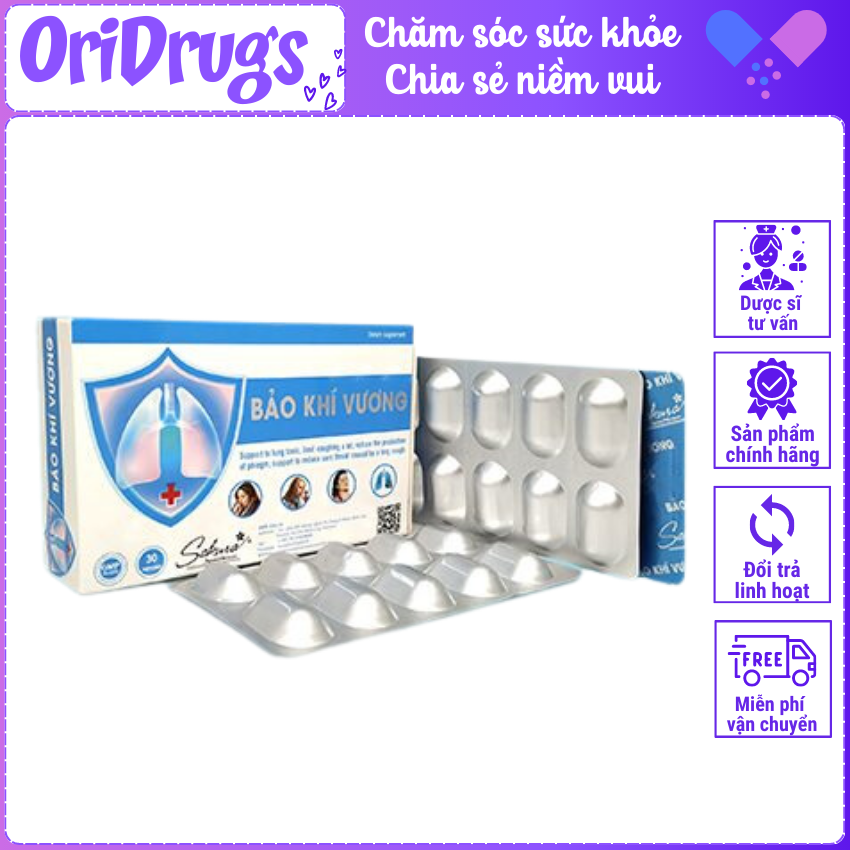 Bảo khí vương _OriDrugs_bổ phế, giảm ho, tiêu đờm, giảm đau rát họng do ho kéo dài