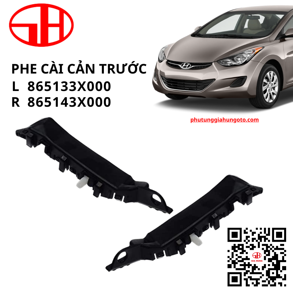 Phụ tùng ô tô phe cài cản trước elantra 2011-2015