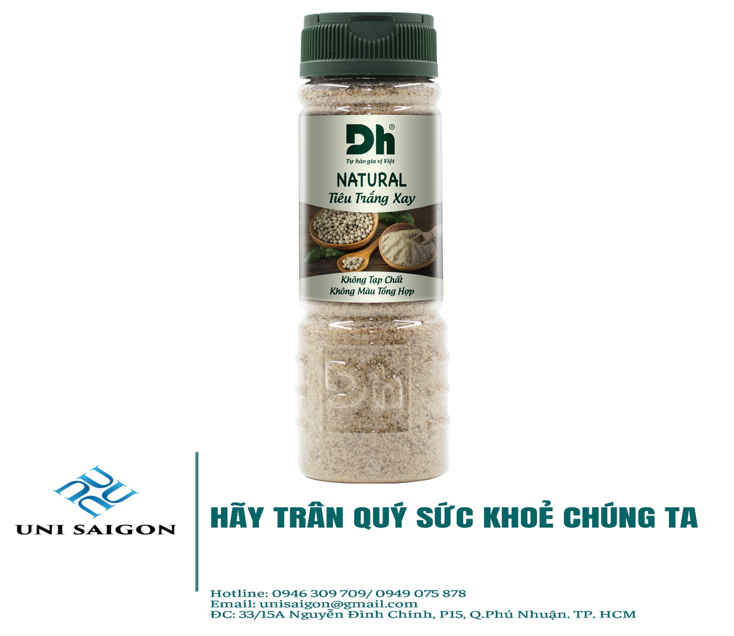 Natural Tiêu Trắng Xay - Thương hiệu DH Foods