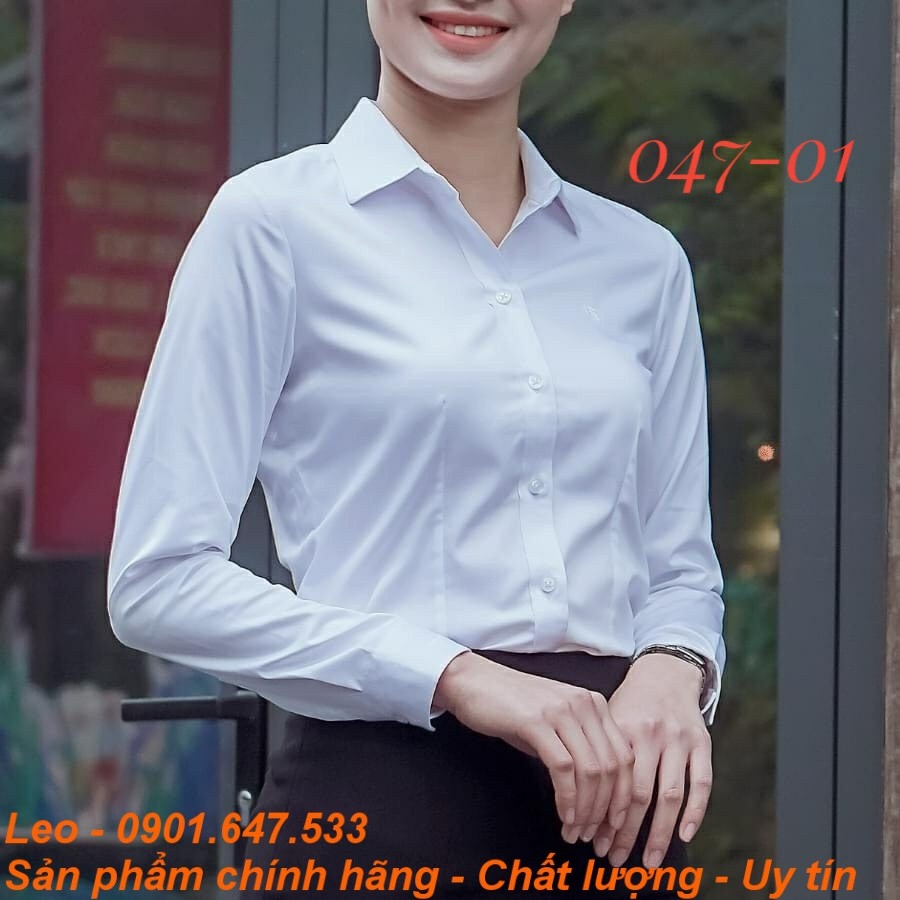 Áo Sơ Mi Thái Hòa màu trắng trơn chất vải cực tốt