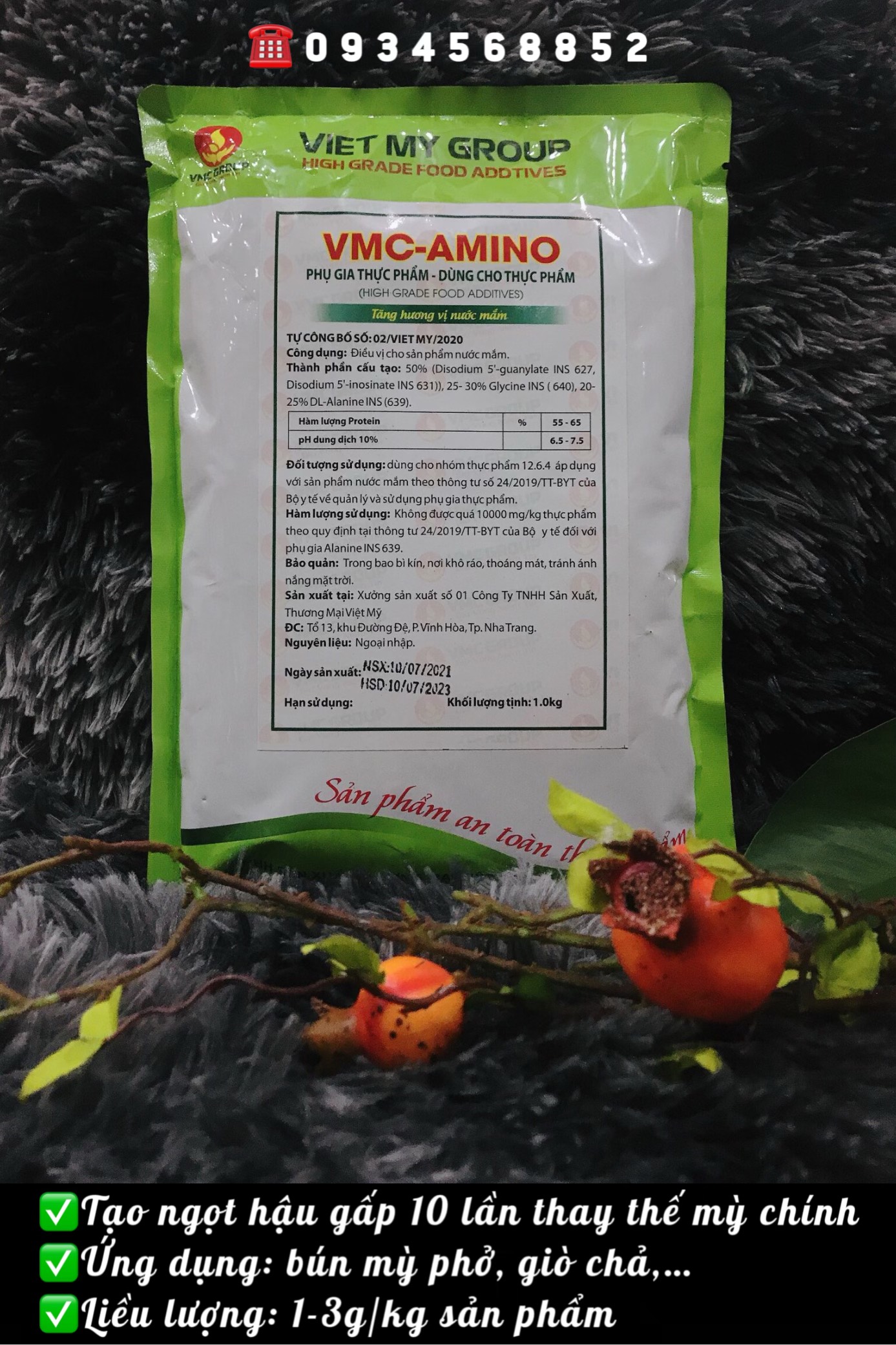 100g Chất điều vị VMC Amino thay thế mì chính vị ngọt hậu