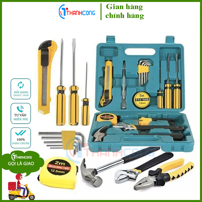 Bộ Dụng Cụ Sửa Chữa Đa Năng 16 Món 15 Chi Tiết Hàng Cao Cấp, Nhỏ Gọn, Tiện Lợi, Dễ Dàng Sử Dụng