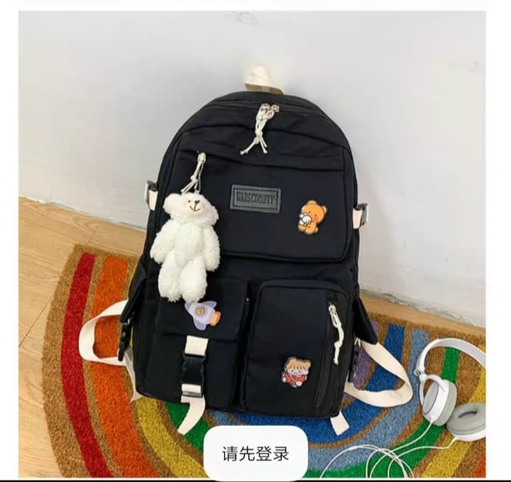 BALO GẤU STICKER DỄ THƯƠNG VẢI DÙ