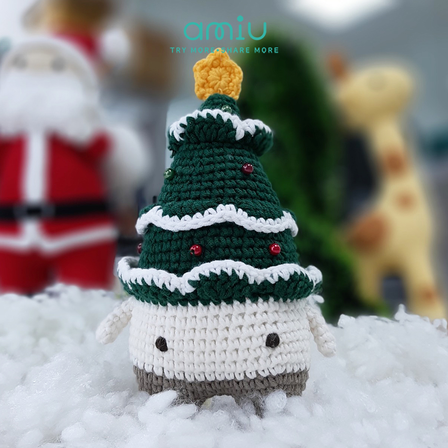 Gấu bông móc len Amigurumi cao cấp Amiu Việt Nam - Cây Thông Noel nhỏ - SP000363