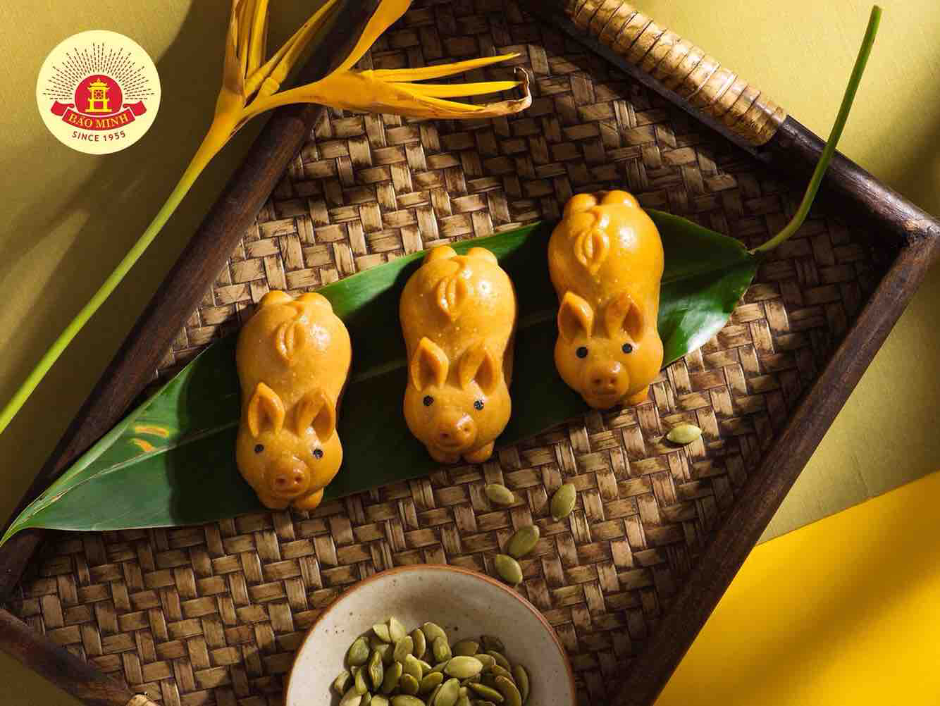 Bánh thiếu nhi - bánh nướng 3 con heo - bánh nướng bảo minh