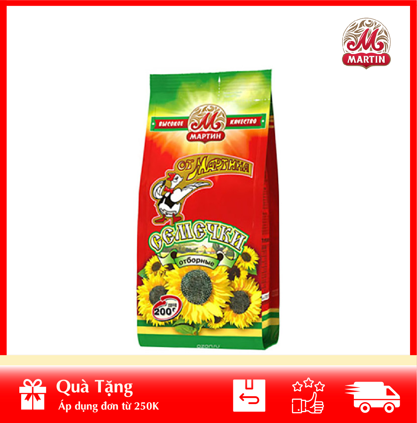 Hạt Hướng Dương Nga Martina 200g tốt cho tim mạch